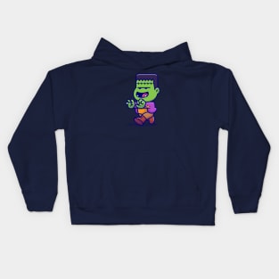 Cute Frankenstein Walking Cartoon Kids Hoodie